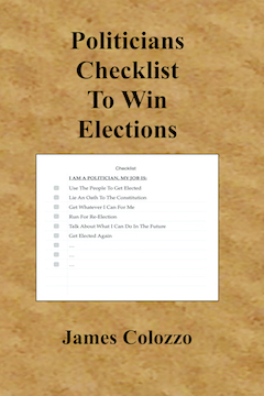 Front book cover-Politicians Checklist To Win Elections